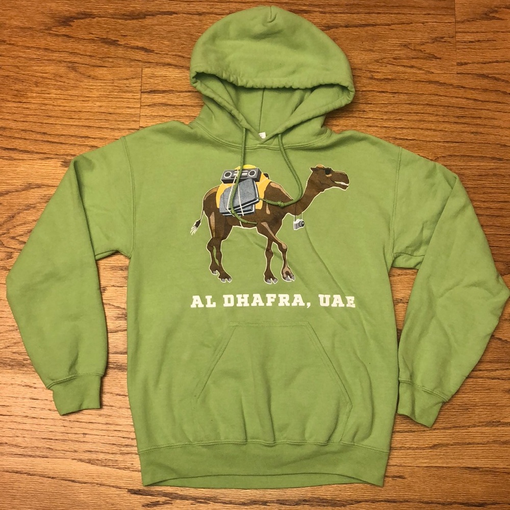 light green gildan hoodie